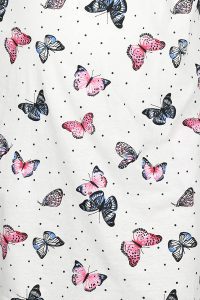 Chemise de nuit allaitement coton avec motif papillon