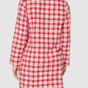 chemise de nuit femme longue flanelle a carreaux rouge