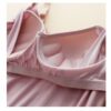 Chemise de nuit avec soutien-gorge intégré d'allaitement rose