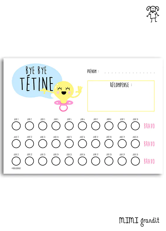 Un calendrier pour le sevrage et d'arrêt d'allaitement pour les grandes mères 